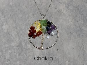 Tree of Life Chakra Necklace, Chakra Pendant, Boho Necklace, Fairycore